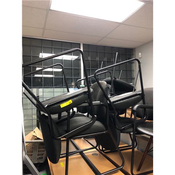 Large group of assorted Uline office chairs - approx 12 pcs