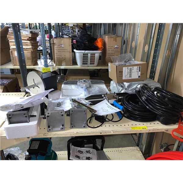 Large group of misc. tools - tubs/2 heating sealers/cables/Vevor alloy aluminum wire stripper machin