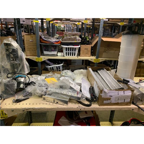 Large group of misc. Items - includes brushless motor controller/electric rooter/Dock light/sander m