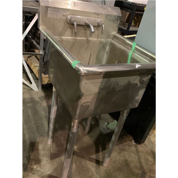 Thorinox - corner drain one compartment w/ no drain board - 18" x 18" x 11" - model TSS-1818-0