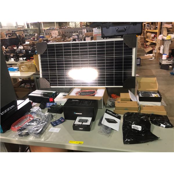 Renogy solar module set - includes a solar screen/4 power inverters/1 battery monitor/30A-MPPT charg