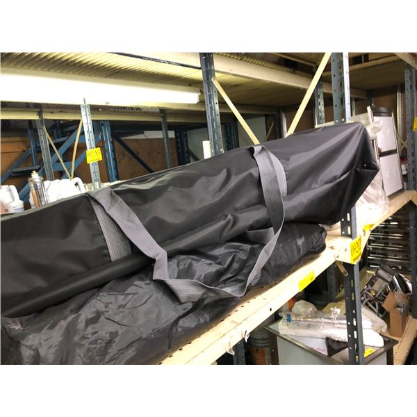 Camping equipment set - includes orange Ice tent w/manual and bag/blue folding chair