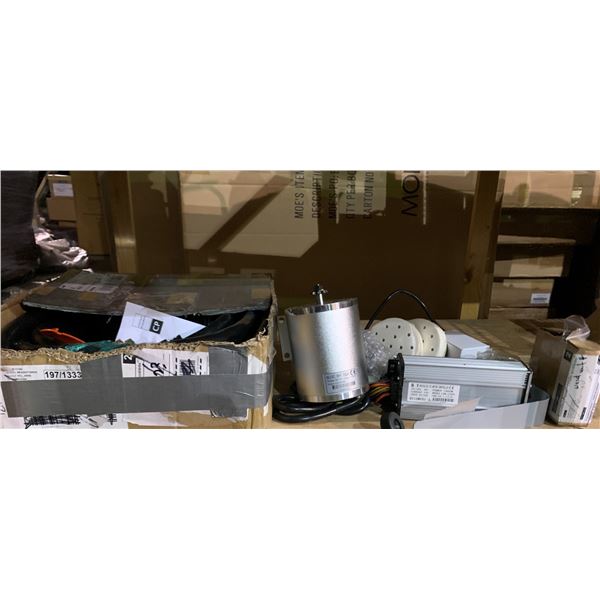 Group of assorted hardware - includes wire powers/brushless controller/screws etc.