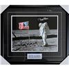 Image 1 : BUZZ ALDRIN SIGNED AND CUSTOM FRAMED 16 X 20 DISPLAY (BECKETT COA)