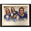 Image 1 : SLAPSHOT MOVIE THE HANSON BROTHERS SRIPLE SIGNED 8 X 10 JSA COA)