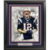 Image 1 : TOM BRADY SIGNED NEW ENGLAND PATRIOTS 16 X 20 FRAMED DISPLAY FANATICS COA