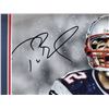 Image 2 : TOM BRADY SIGNED NEW ENGLAND PATRIOTS 16 X 20 FRAMED DISPLAY FANATICS COA