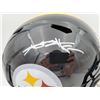 Image 2 : ANTONIO BROWN SIGNED STEELERS FULL SIZE SPEED HELMET (JSA COA )