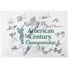 Image 1 : American Century (20) Goff, Peterson, Oshie, Rice Signed Pin Flag BECKETT COA