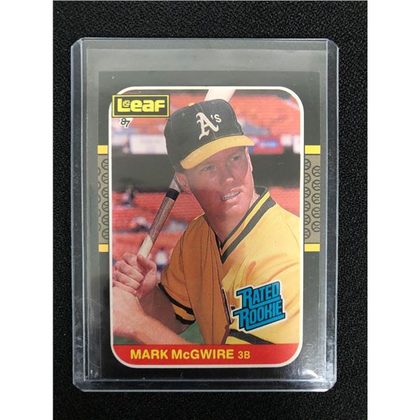 1987 LEAF BASEBALL MARK MCGWIRE ROOKIE CARD