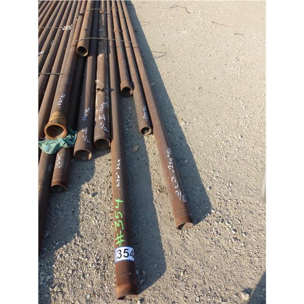 Approx. 9 Lengths of pipe --- length, 3 7/8", mainly 0.25 thickness & 4 1/2" x 0.125 thickness