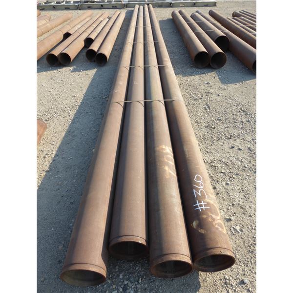 3 Lengths of 8 3/4" x 40' x 0.300, 1 length of 8 3/4" x 38' 2" x 0.300 (so much each x4)