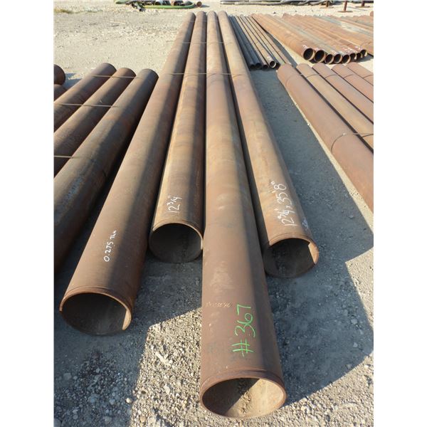 4 Lengths of pipe, 12 3/4" x 35'8" to ---, 0.275 to 0.375 thickness