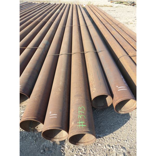 5 Lengths of pipe, 11" x approx. 40' x 0.25 thickness