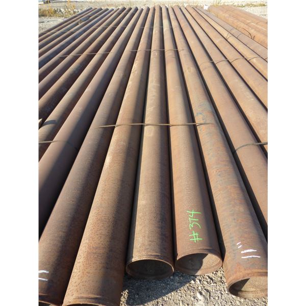 5 Lengths of pipe, 11" x approx. 40' x 0.25 thickness