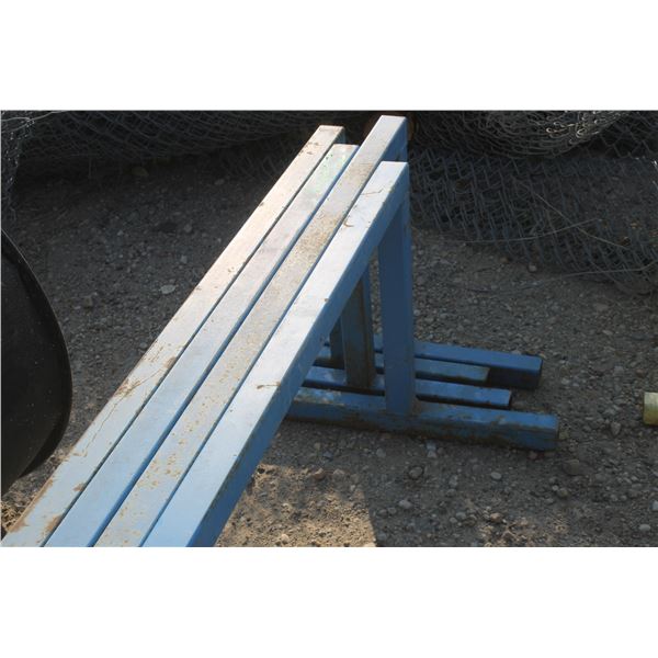 4- Steel stands (blue) Approx. 6' x 36"