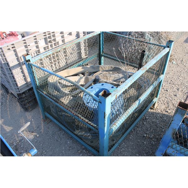 Steel crate c/w hose & flanges