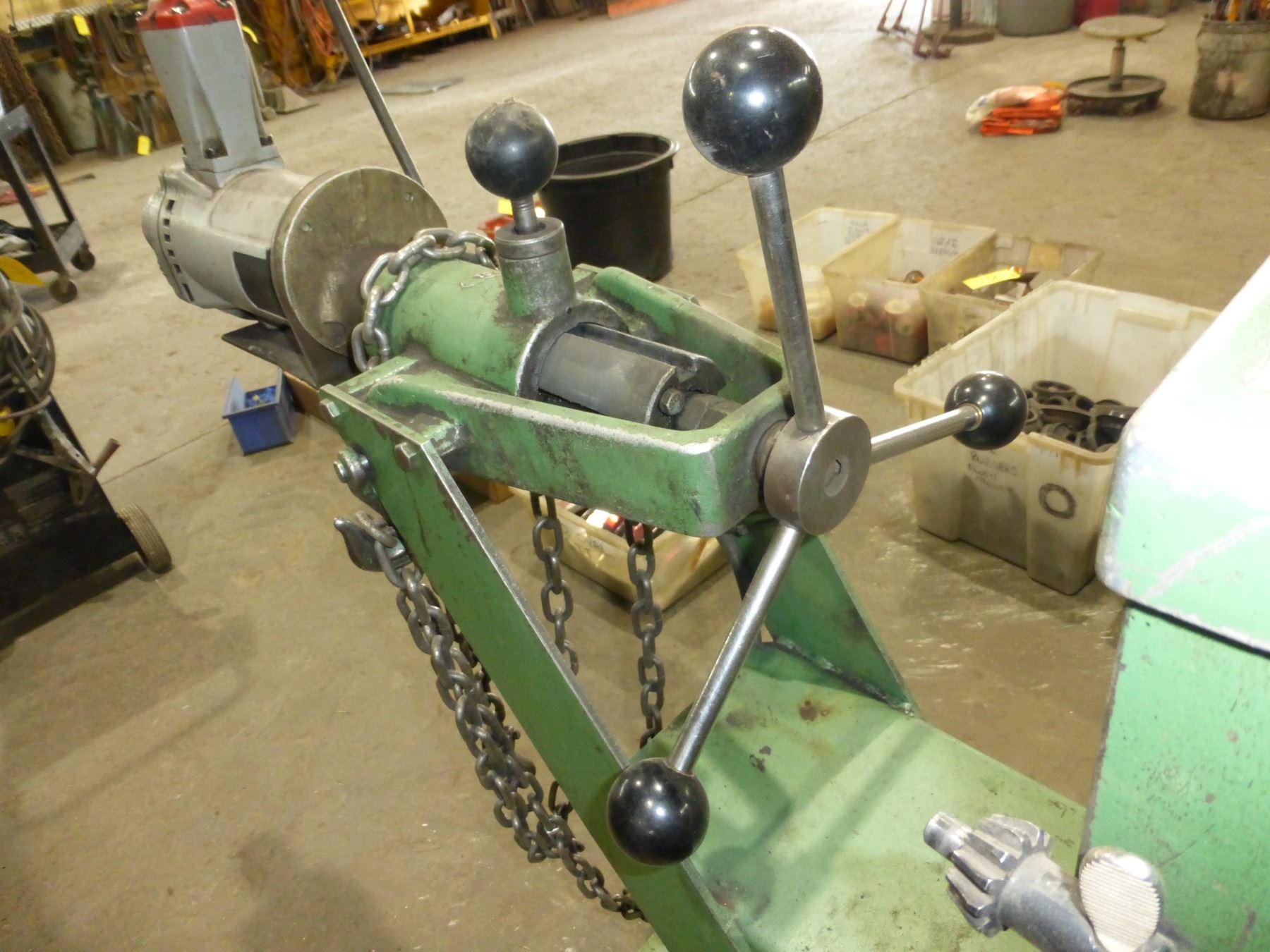 Truck frame rolling drill frame made by WABER TOOL & ENGINE INC. c/w