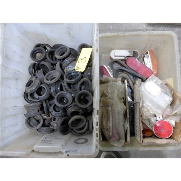 2- Contaniers of lights & rubber gromets