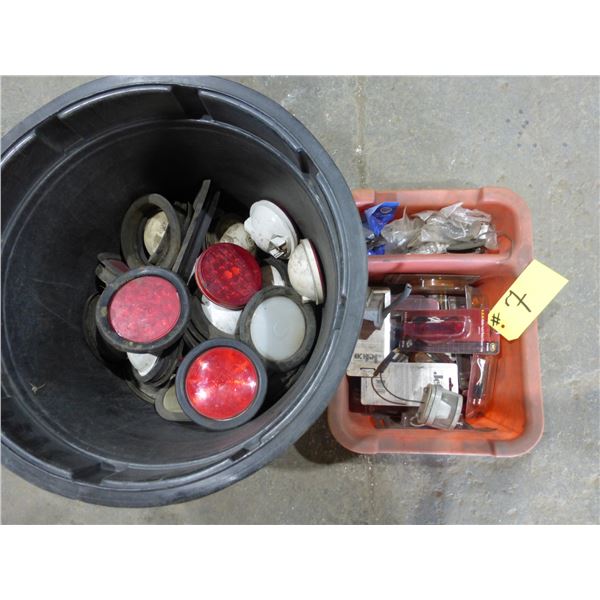 2- Contaniers of truck-trailer lights