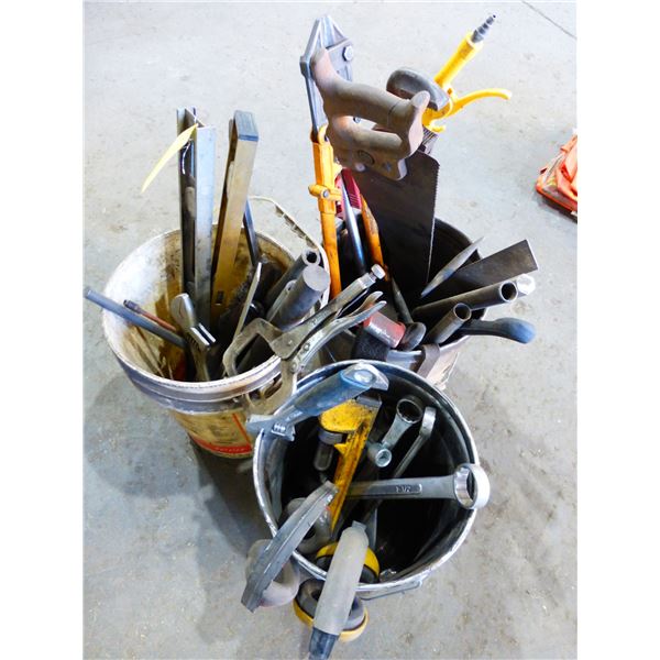 3- Pails of tools and steel