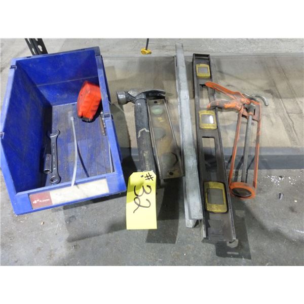 Levels, hammer, misc. tools