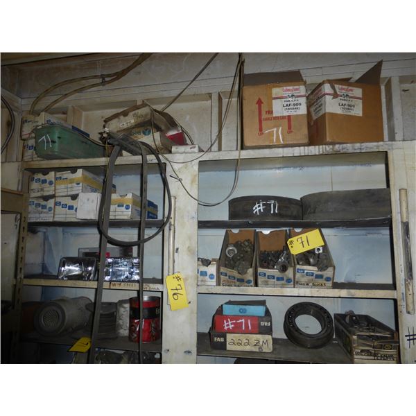 3- Rows on shelf, bearings, wire, filters, rubber