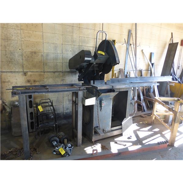 Cut-off saw (20") power 3 Ph c/w 2- steel tables