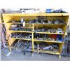 Image 1 : Yellow steel shelf unit c/w misc. steel & parts (Load after Nov 11th)