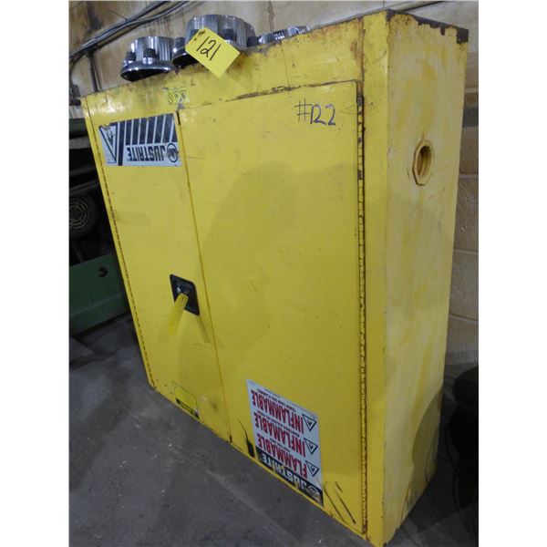 Yellow fire proof cabinet