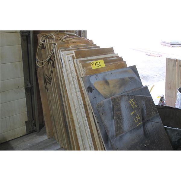 Various smaller sheets of plywood