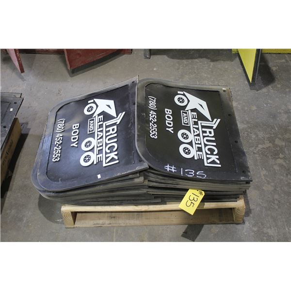 Pallet of new mudflaps