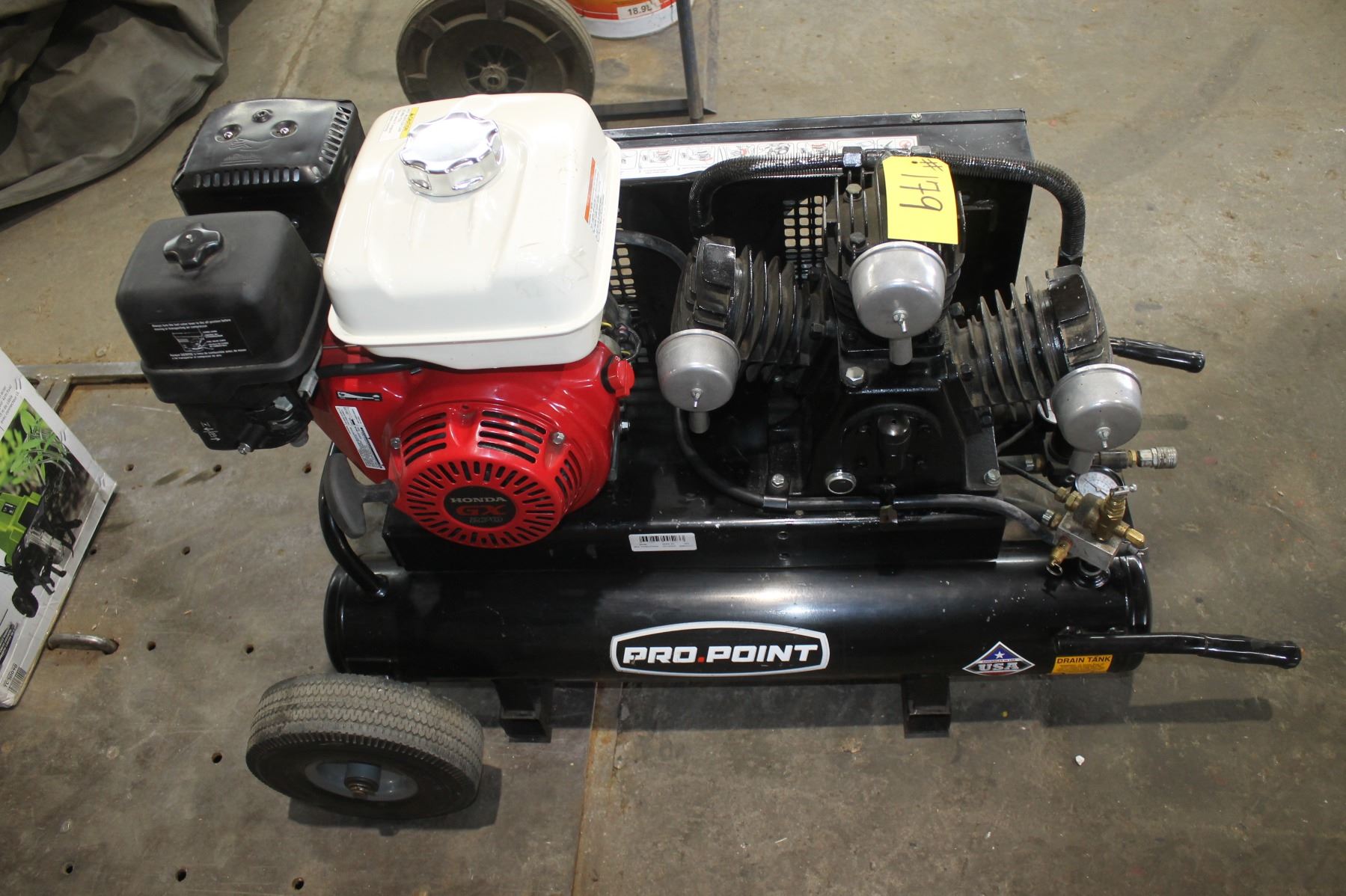 ProPoint 3 cyl. Gas compressor c/w Honda GX270 (no hose, working)