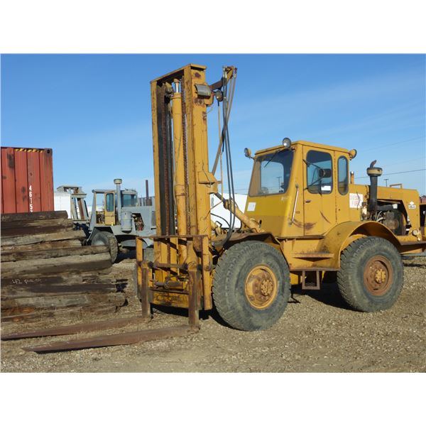 Patrick AR8, 4x4 16,000LB forklift c/w side shift, diesel and 75 1/2" Fork ext., SN. 3761393, runs g