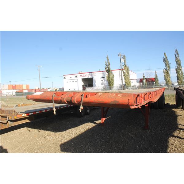 Red, approx. 36' oil field float, live roll, good 10.00x20s, unit#125, No visiable # (sold with bill