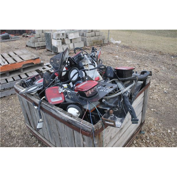 Crate of tail lights