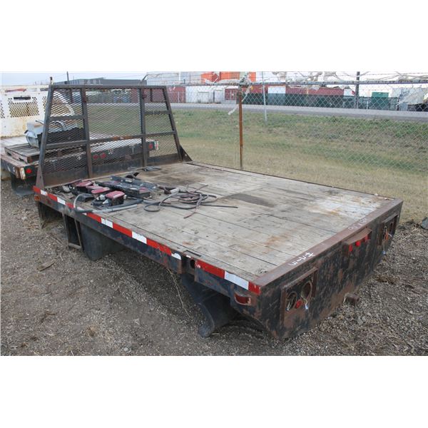 91"x129" Truck deck, rear hitch, deck & tool box (needs work)
