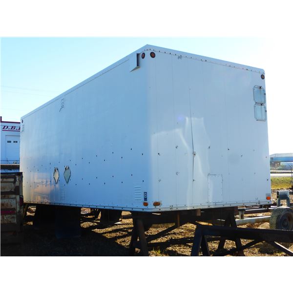 T.B. 101"x266" Van c/w hyd. Tailgate, steel deck, small dent in front & door needs lubrication