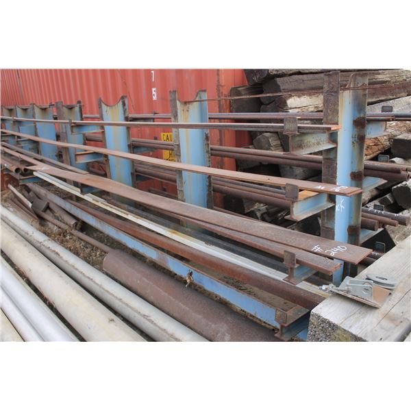 1- lot of flat bar, west side of stand