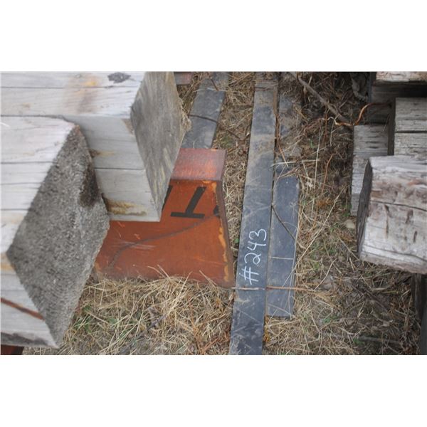 3- Lengths of hard black plastic