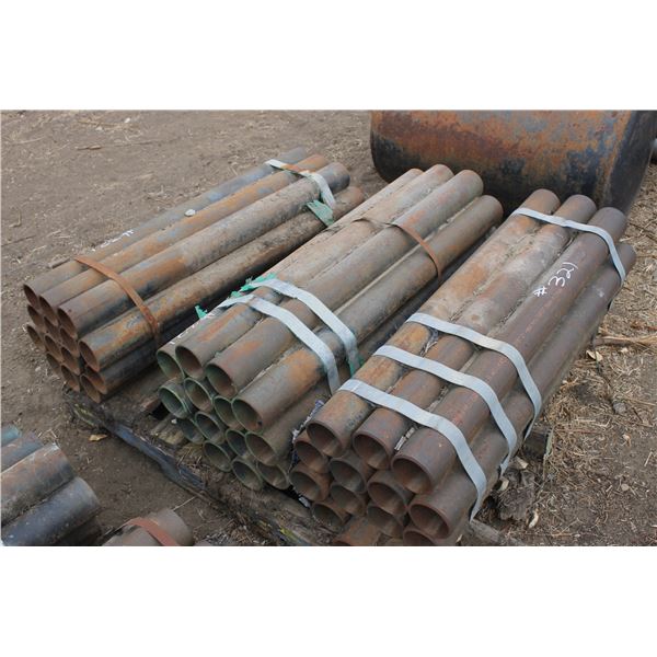 3- Bundles of pipe, approx. 45-39"x 3 3/4"