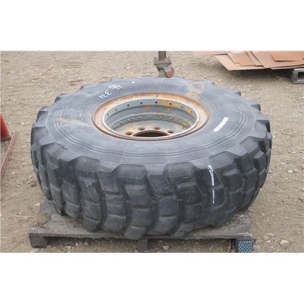 Tire c/w rim, 14.00x20xL
