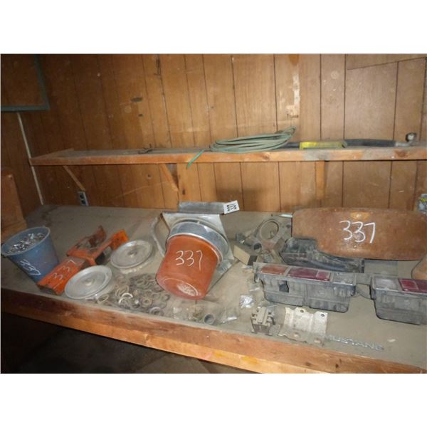 Flashers, lights & misc. on counter