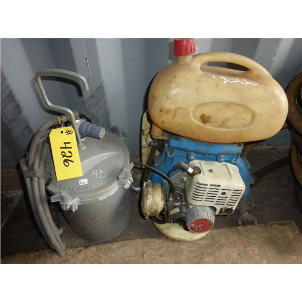 Blower back pack & paint pot