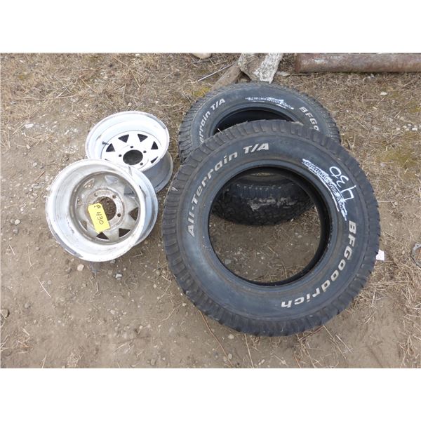 2- 5 hole rims & 2- 65/R18s