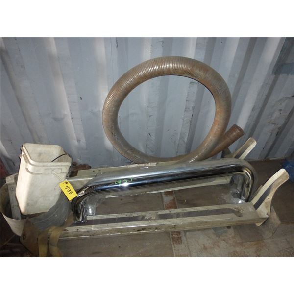 Flex pipe, running boards, pipe vise