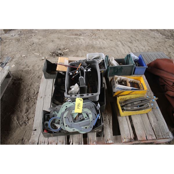 Pallet c/w hose, PTO gaskets & misc. parts
