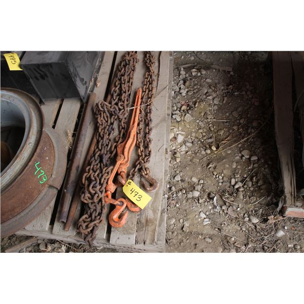 Truck rim, chain & boomer