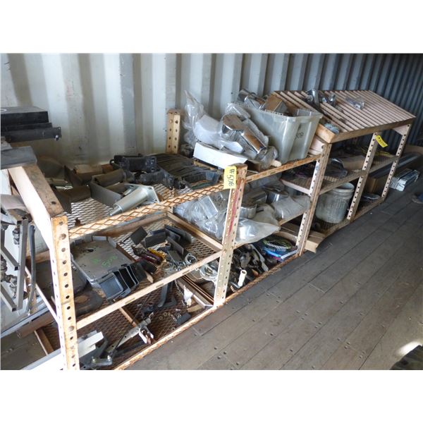 2- Steel shelfs c/w roll tarp parts