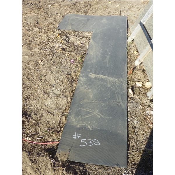 Partial sheet of heavy plastic